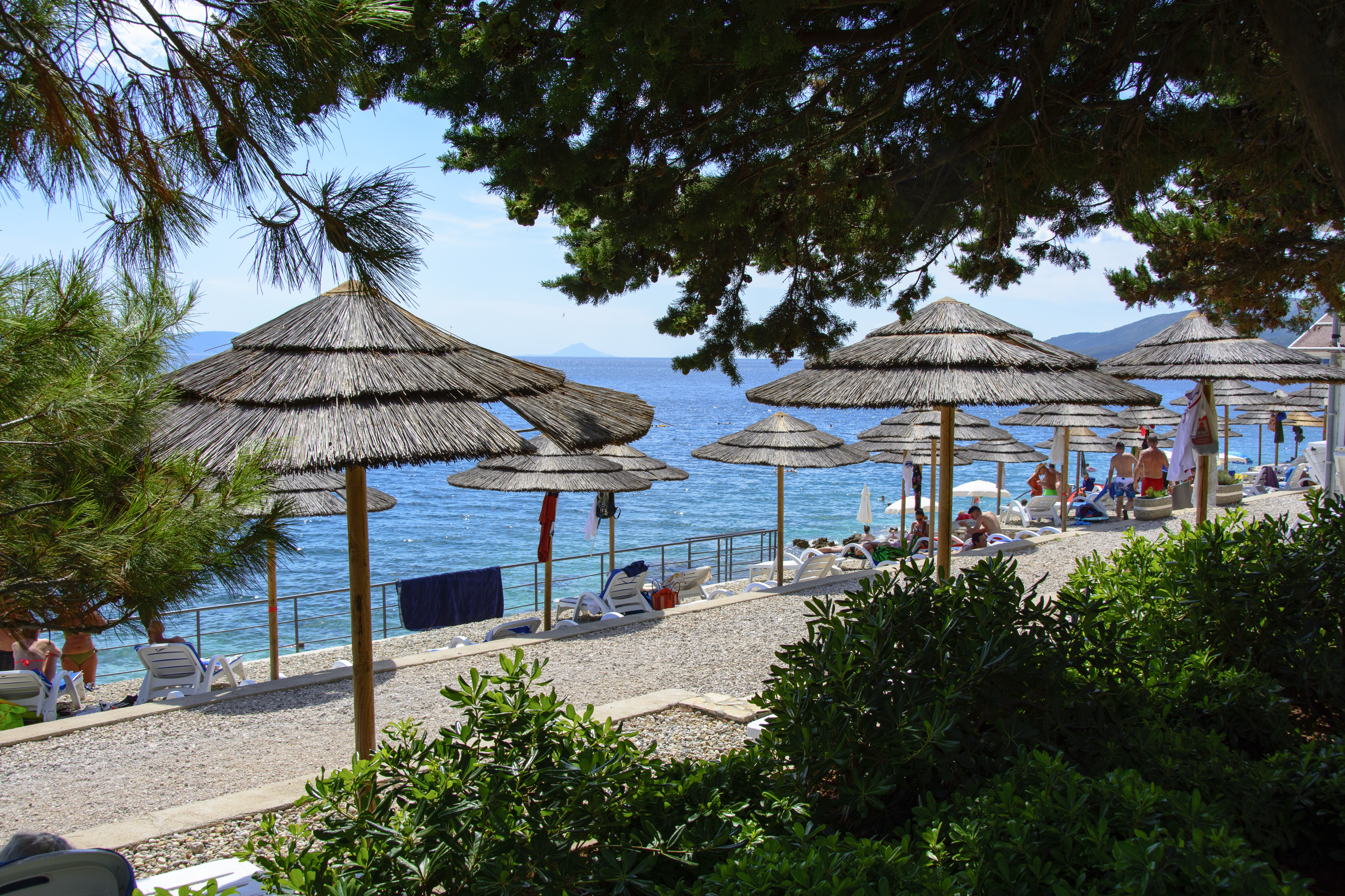 Strandpromenad Rabac Kroatien