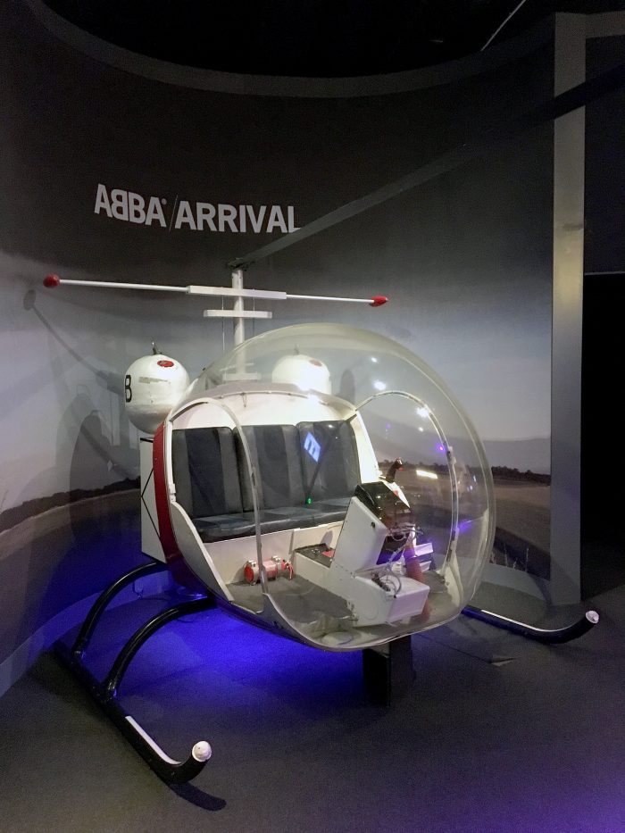 arrival helikopter abba the museum