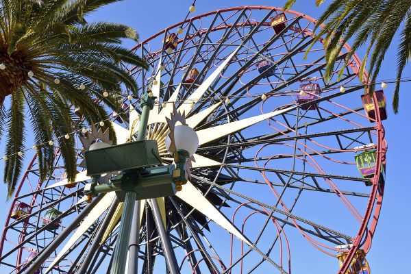 Mickey Fun Wheel Pixar pier california adventure