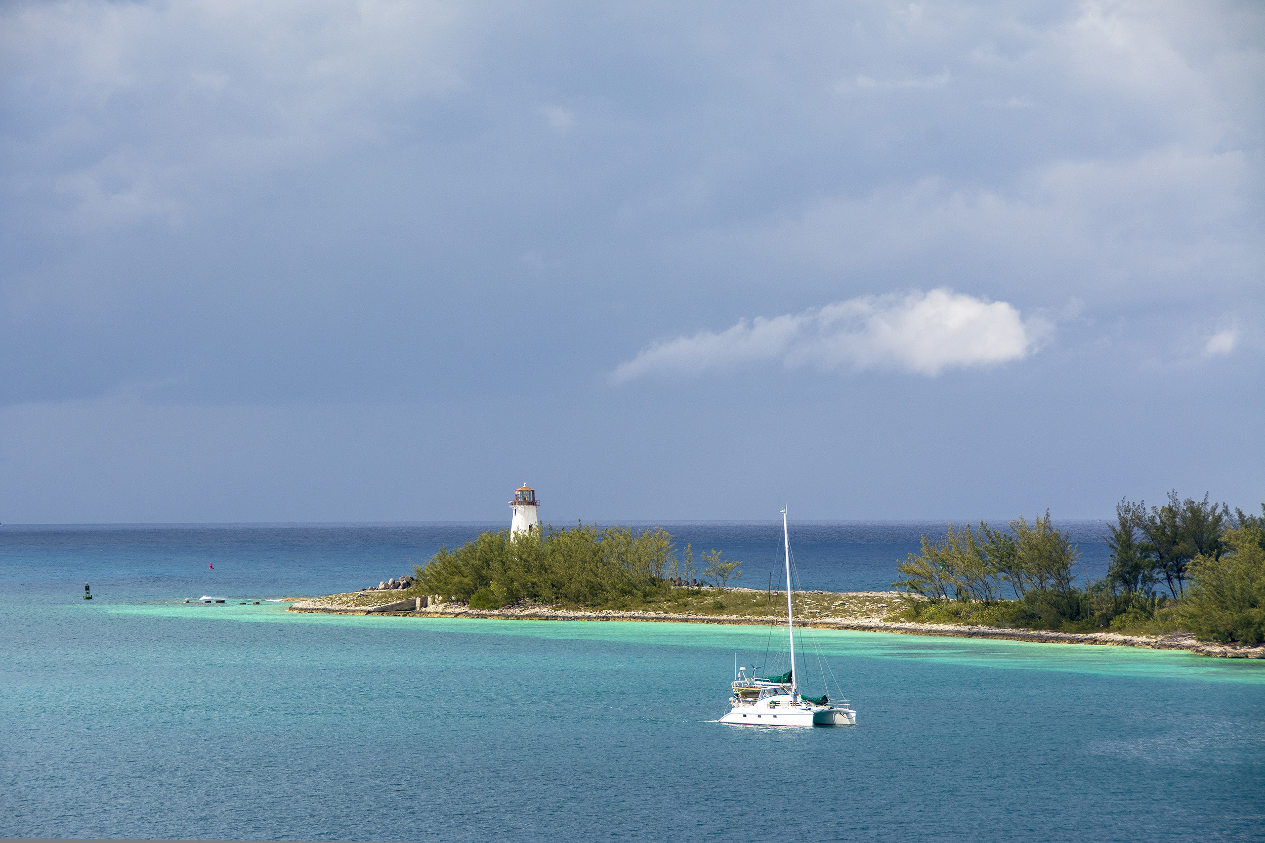 Nassau Harbour Hog Lighthouse Bahamas