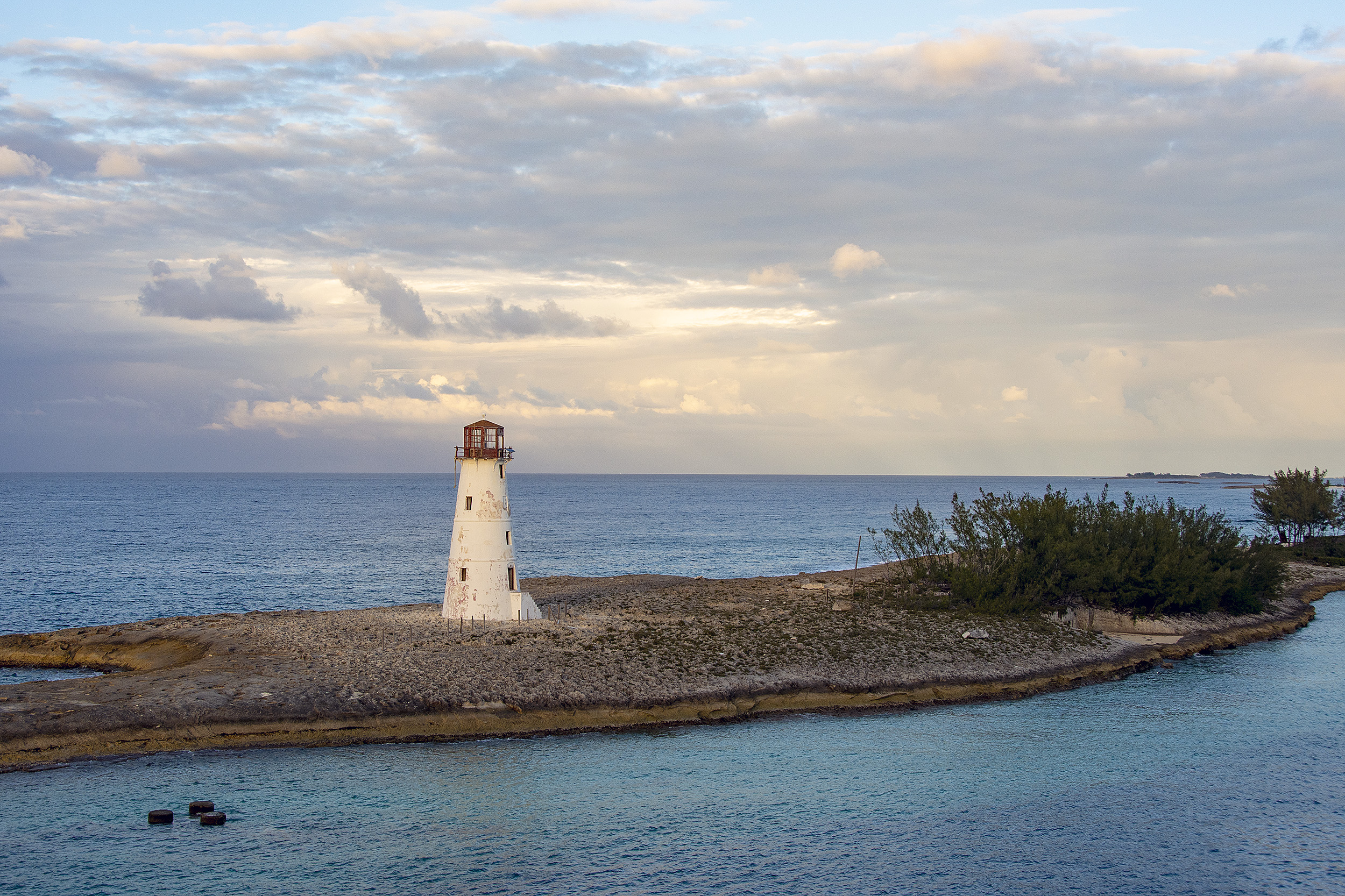 Nassau Harbour Hog Lighthouse Bahamas