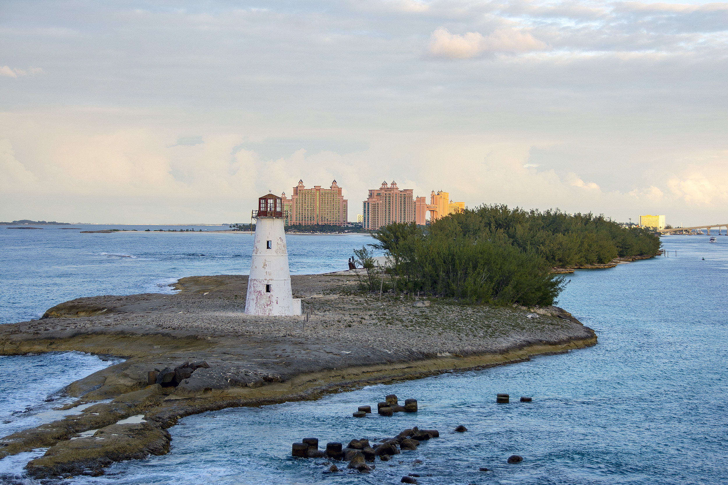 Nassau Harbour Hog Lighthouse Bahamas
