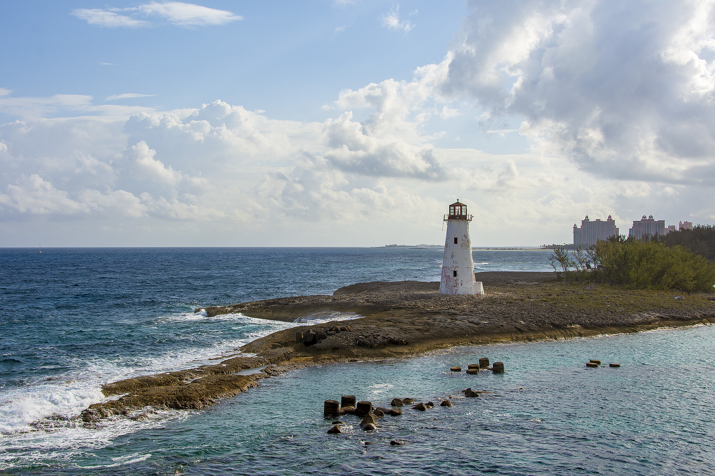 Nassau Harbour Hog Lighthouse Bahamas