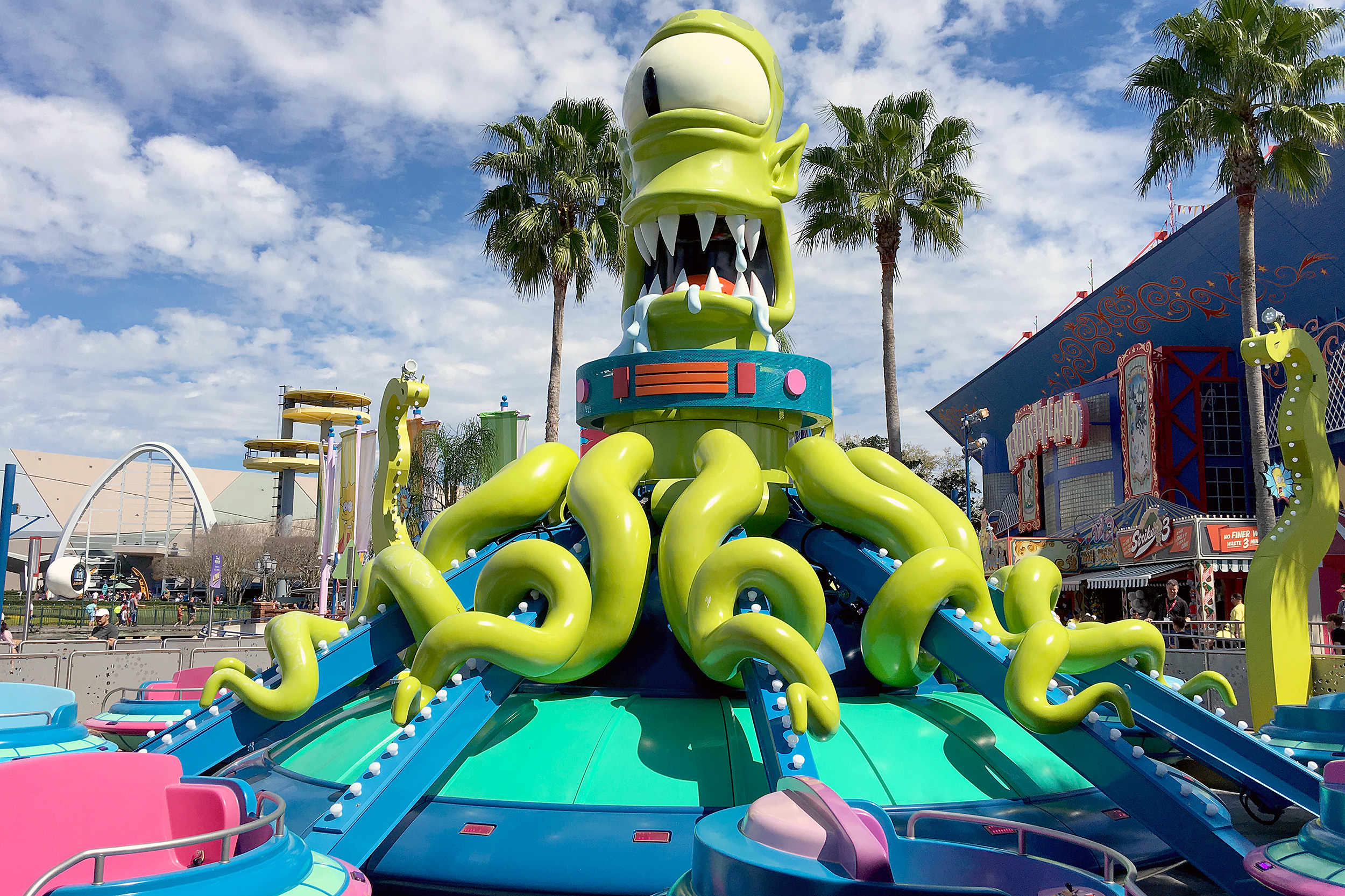 Kang & Kodos Twirl ‘n’ Hurl Universal Studios Florida Åkattraktion Simpsons