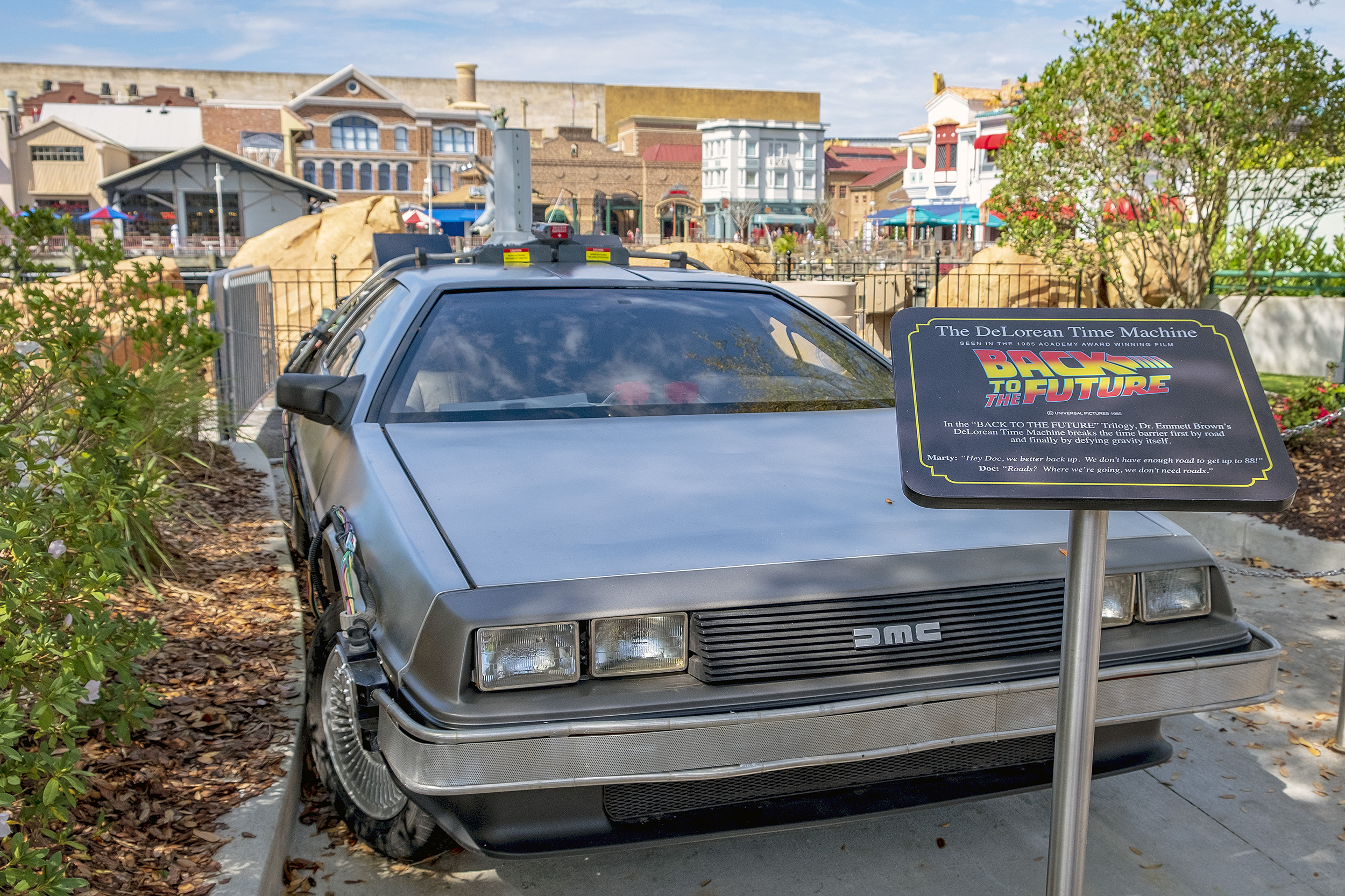 Delorean car back to the future Universal Studios Orlando