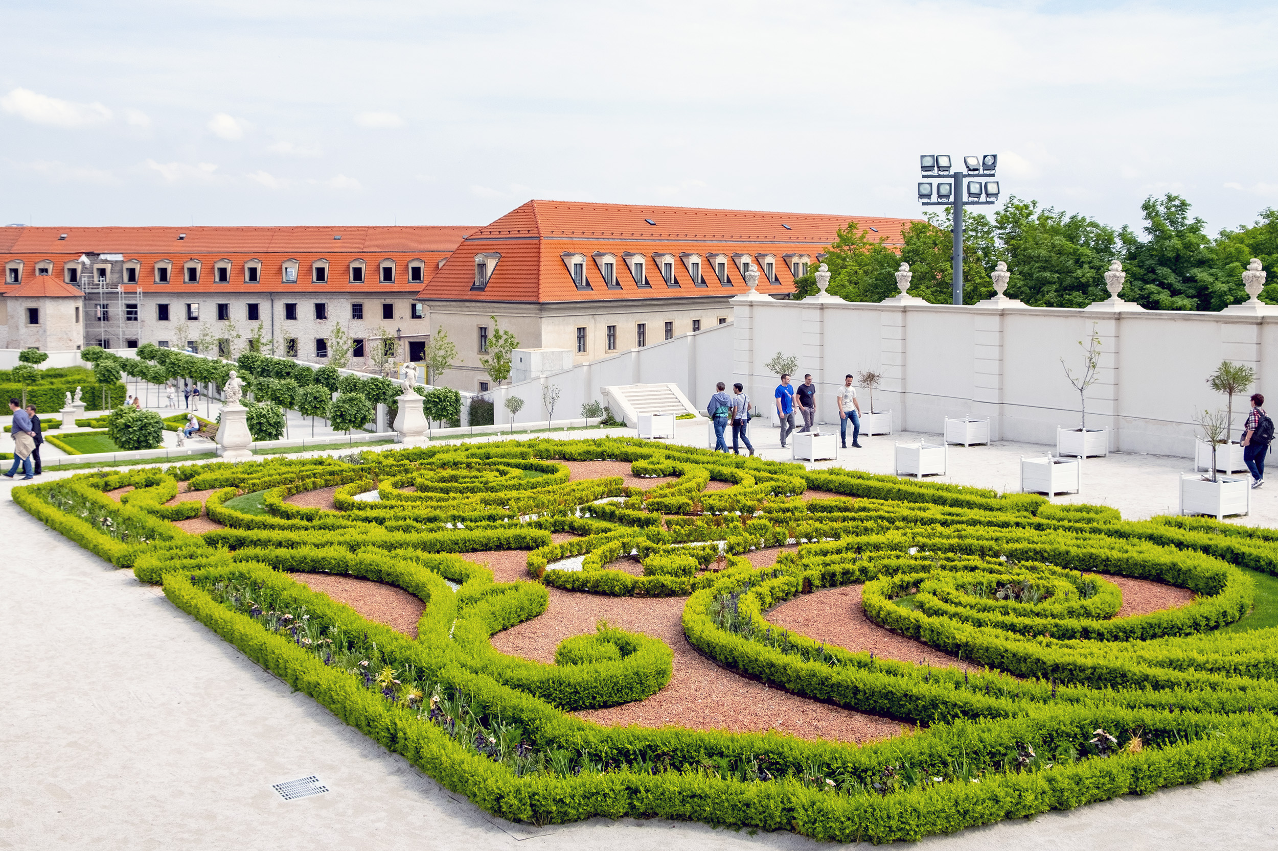 Slottet i Bratislava Trädgård Park