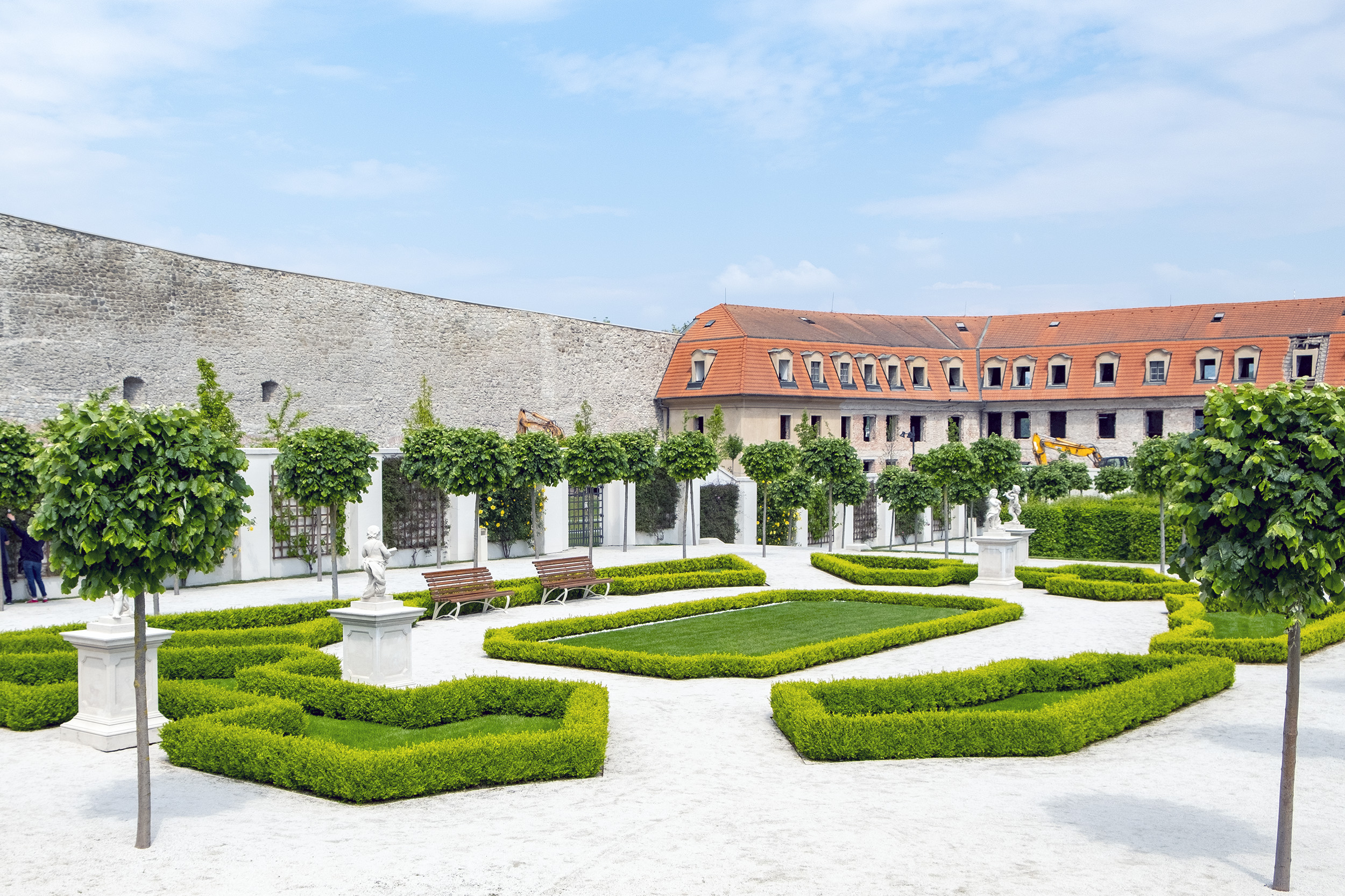 Slottet i Bratislava Trädgård Park