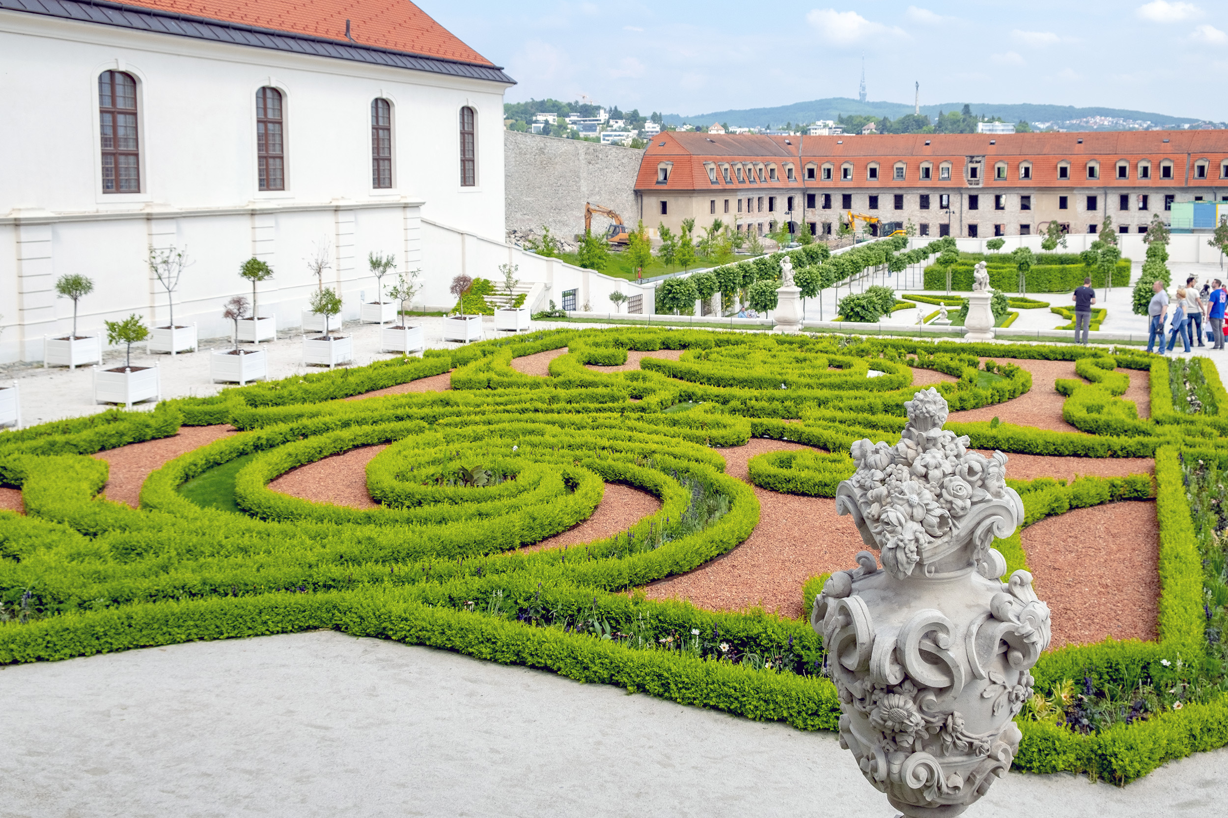 Slottet i Bratislava Trädgård Park