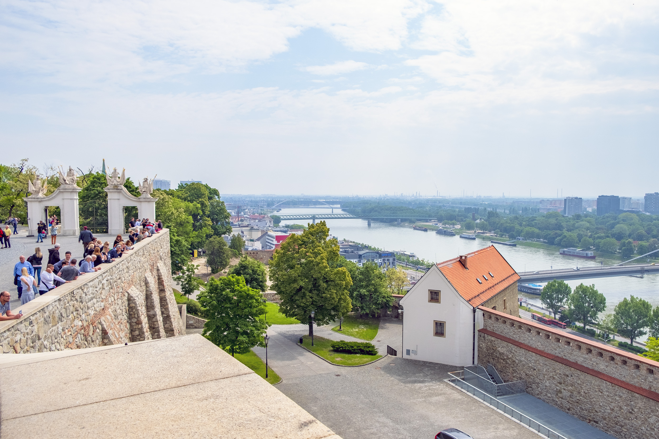 Slottet i Bratislava Donau