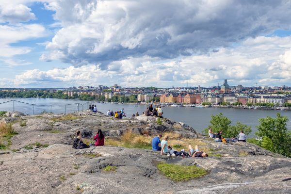 Utsikt mot Kungsholmen från Skinnarviksberget, Södermalm