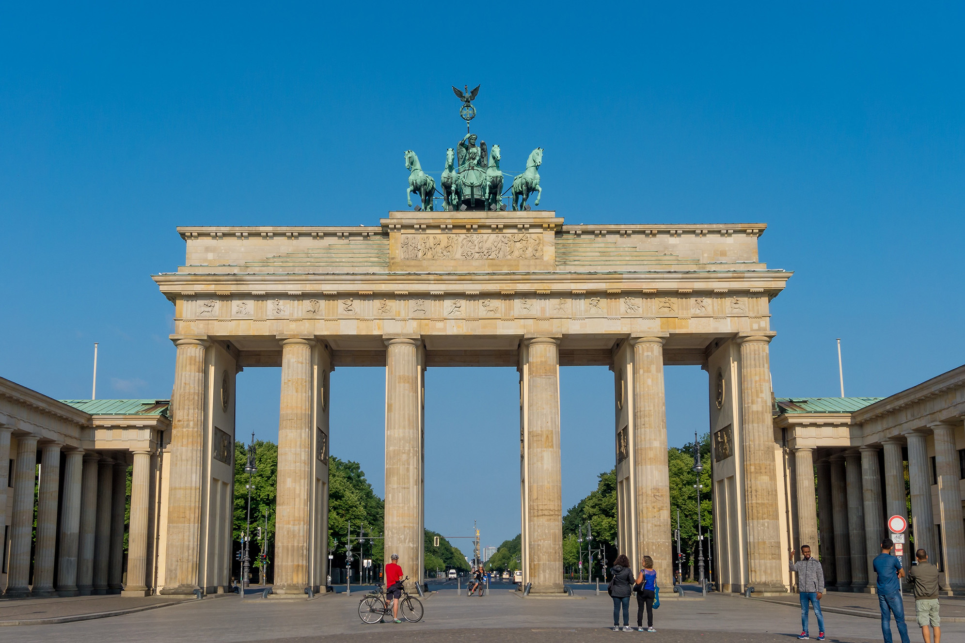 Brandenburger Tor Berlin, huvudstäder. 