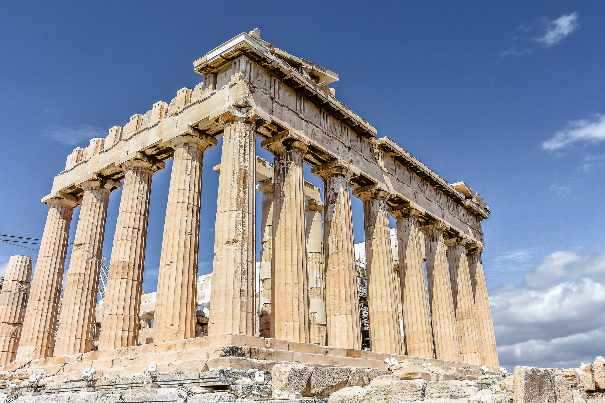 Parthenon Akropolis Aten Huvudstäder