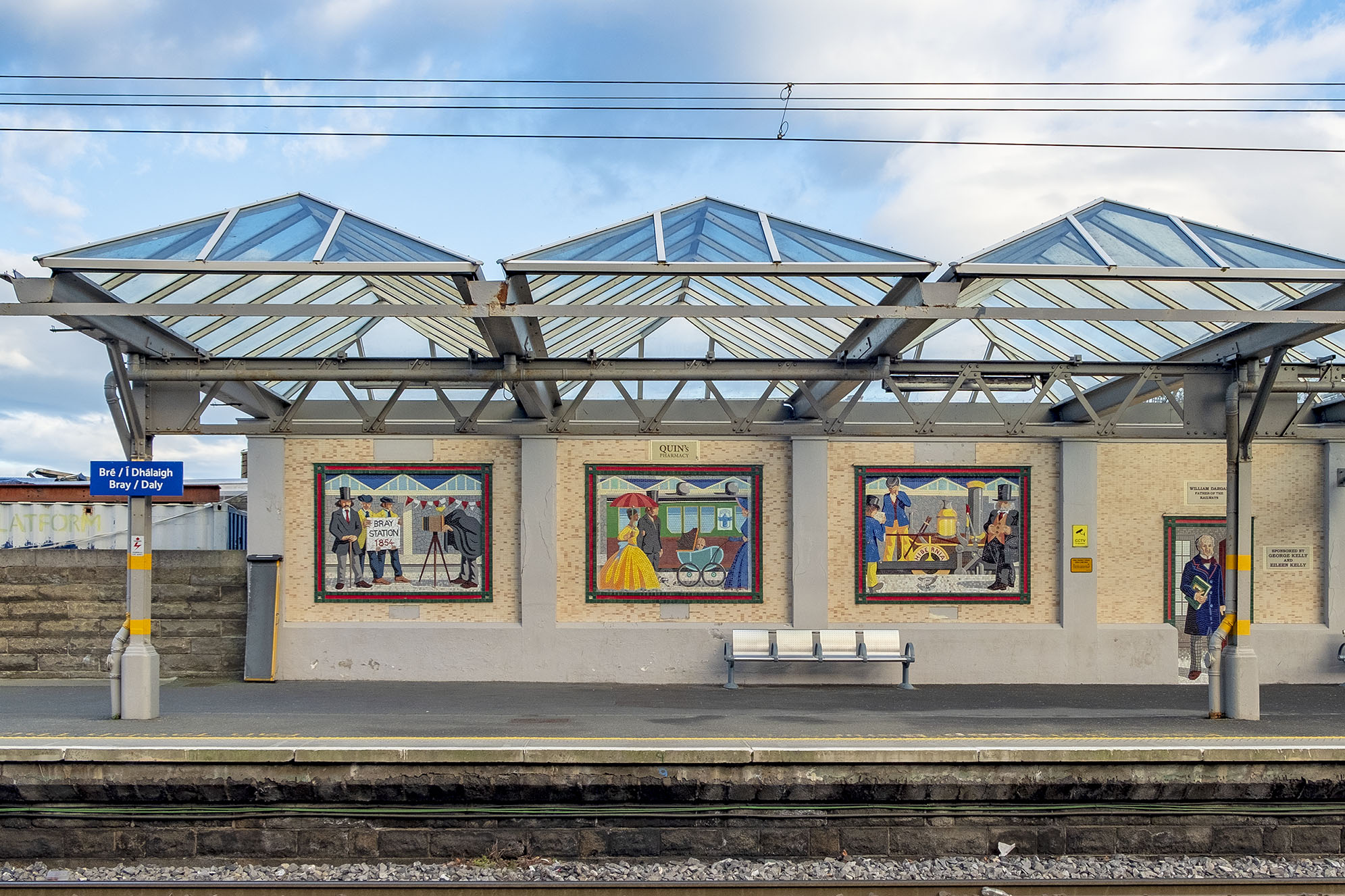 Mosaik tågstation Bray Irland