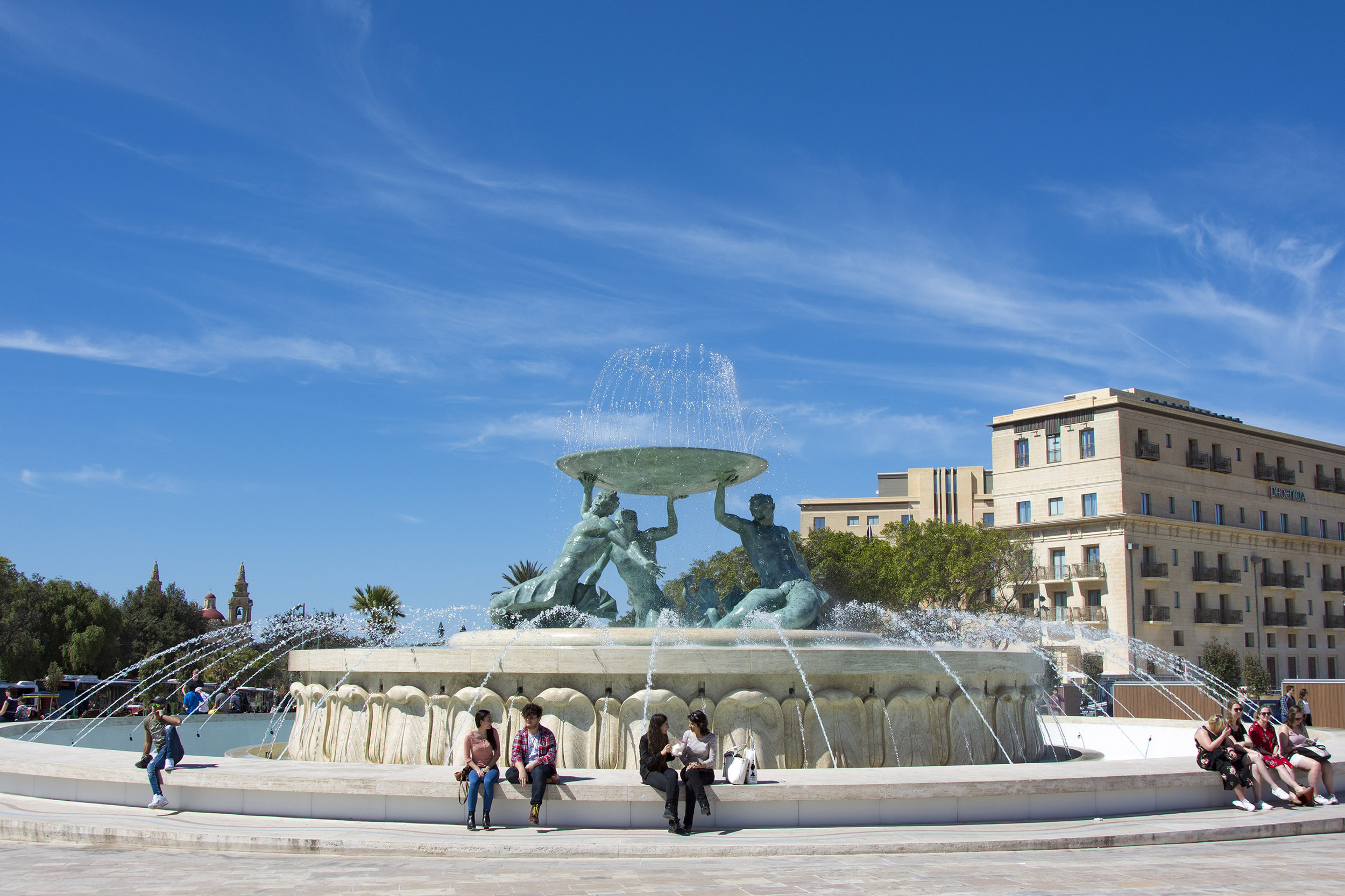 Tritonfontänen Valletta Malta