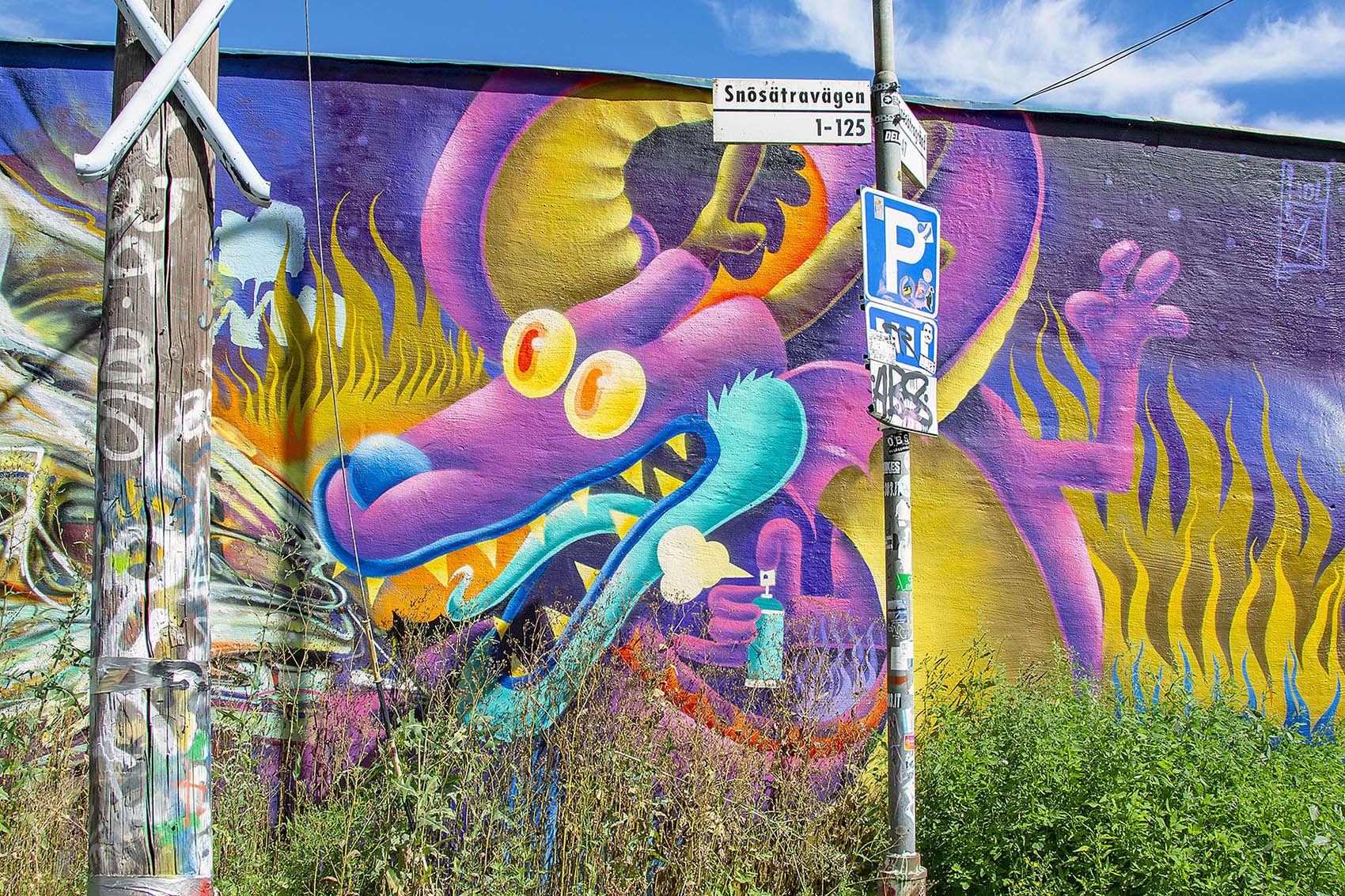 Snösätra gatukonst graffiti Street art Snösätravägen