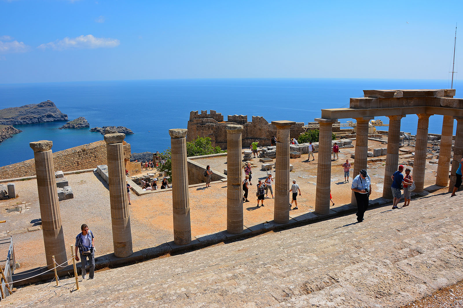 Akropolis på Lindos, Rhodos, Grekland