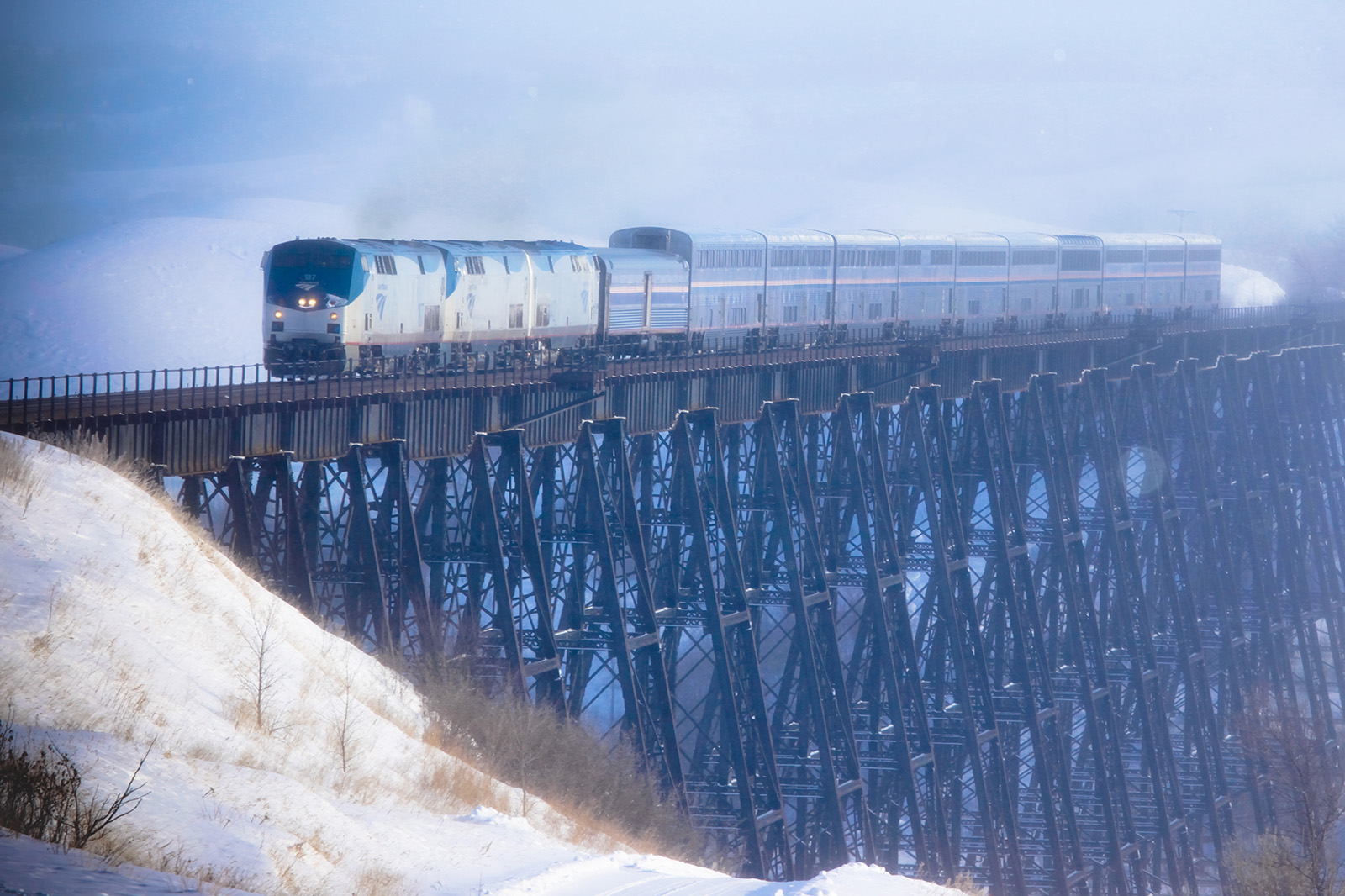 Amtrak Gassman Coulee Trestle in Minot, N.D
