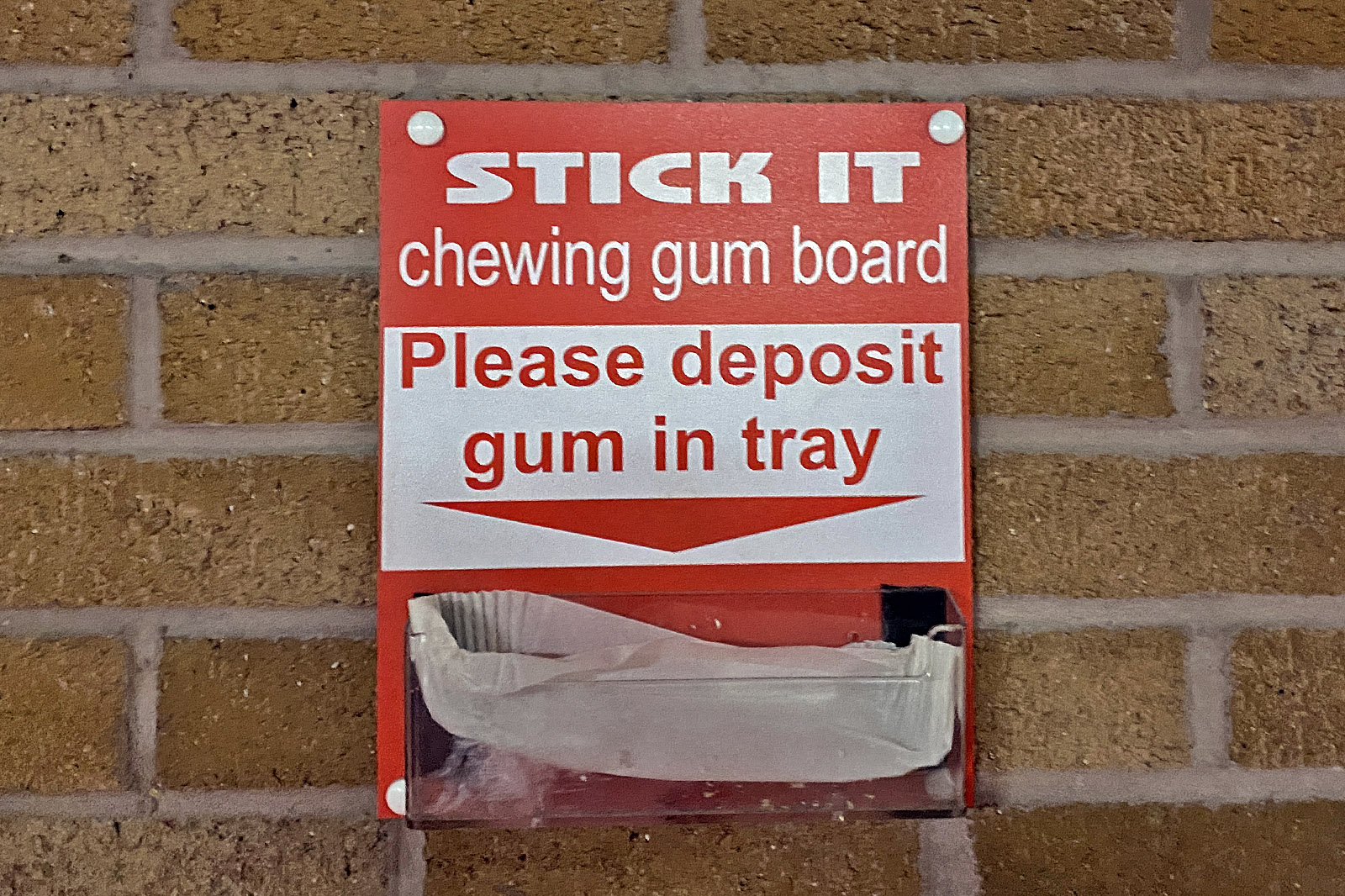Chewing gum board Old Trafford