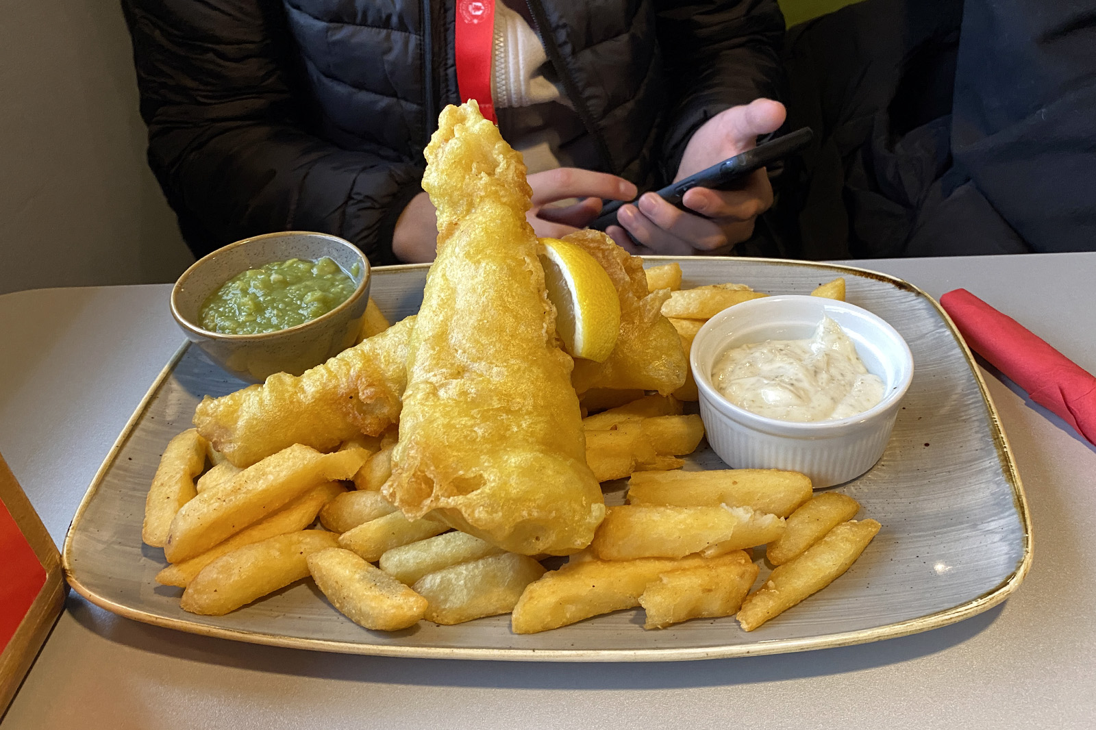 Fish and Chips Red Café Old Trafford Manchester