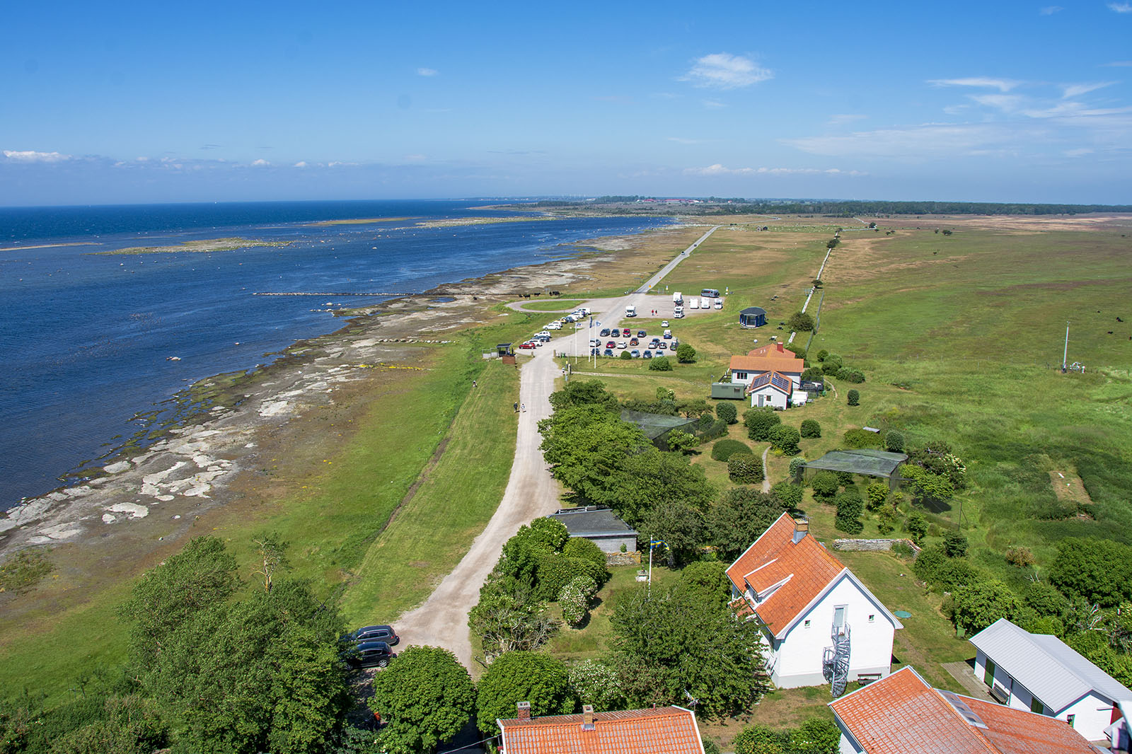 Utsikt från fyren Långe Jan i Ottenby på Södra Öland