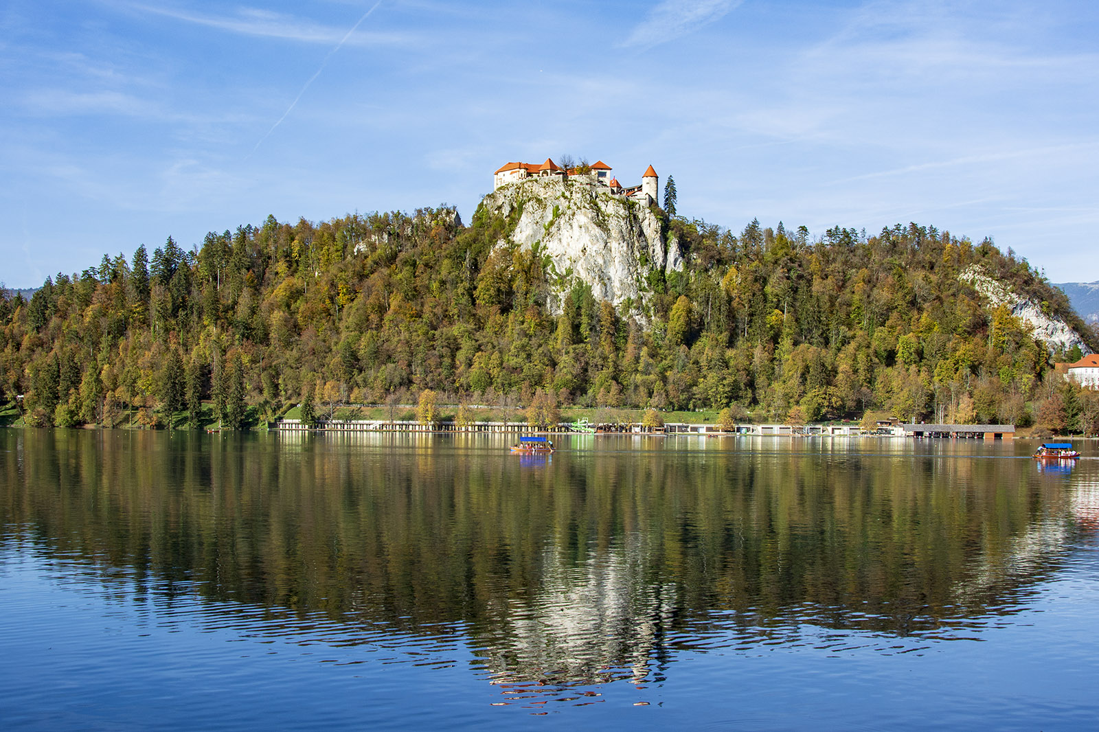 Lake Bled castle reflection