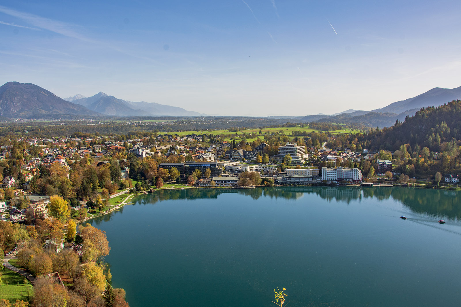 Utsikt från Bled Castle Slovenien