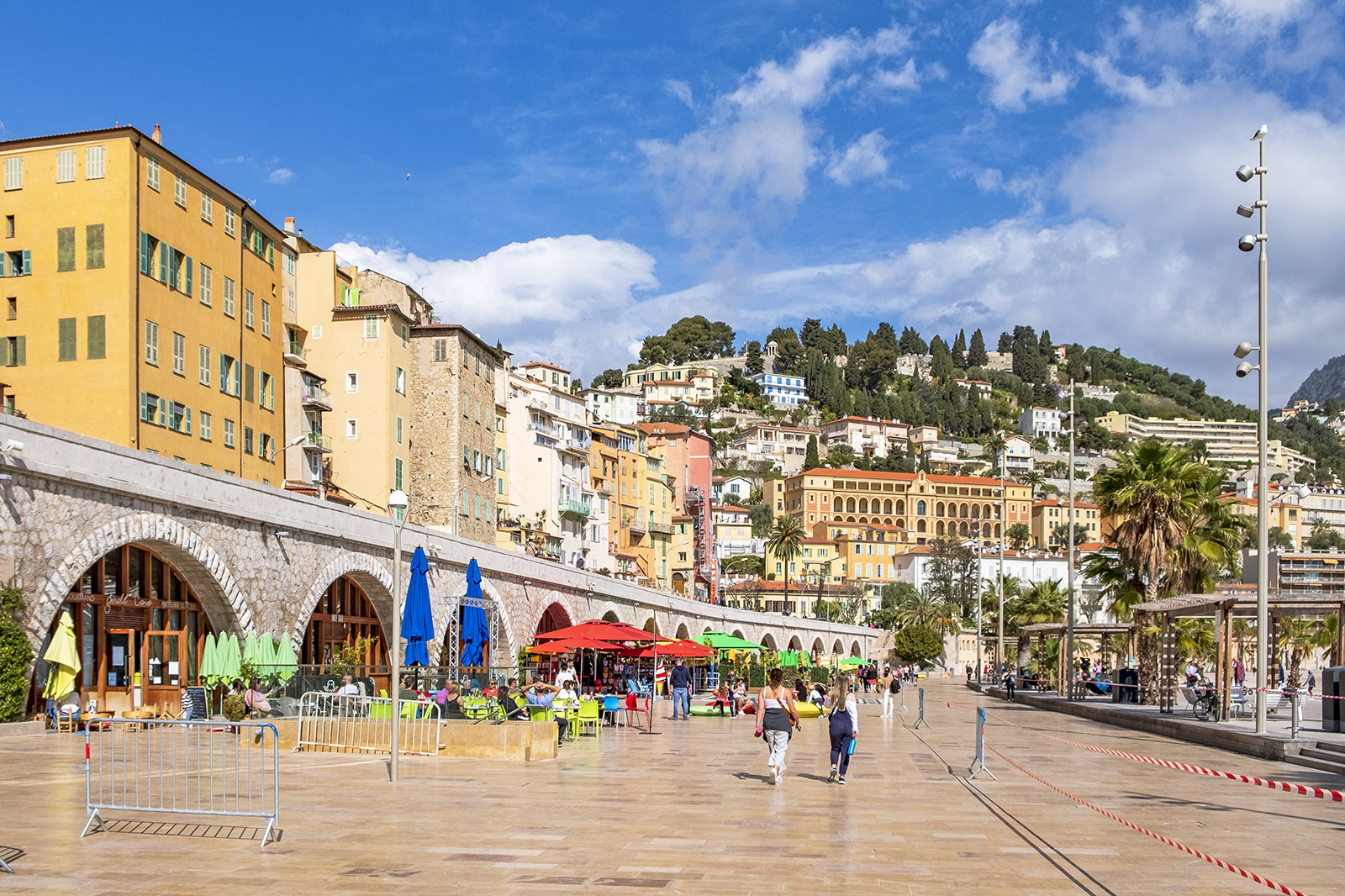 Hamn i Menton Frankrike