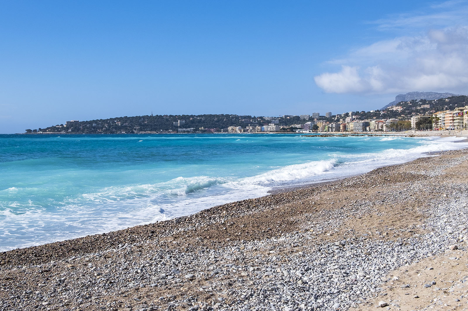 Strand i Menton Frankrike