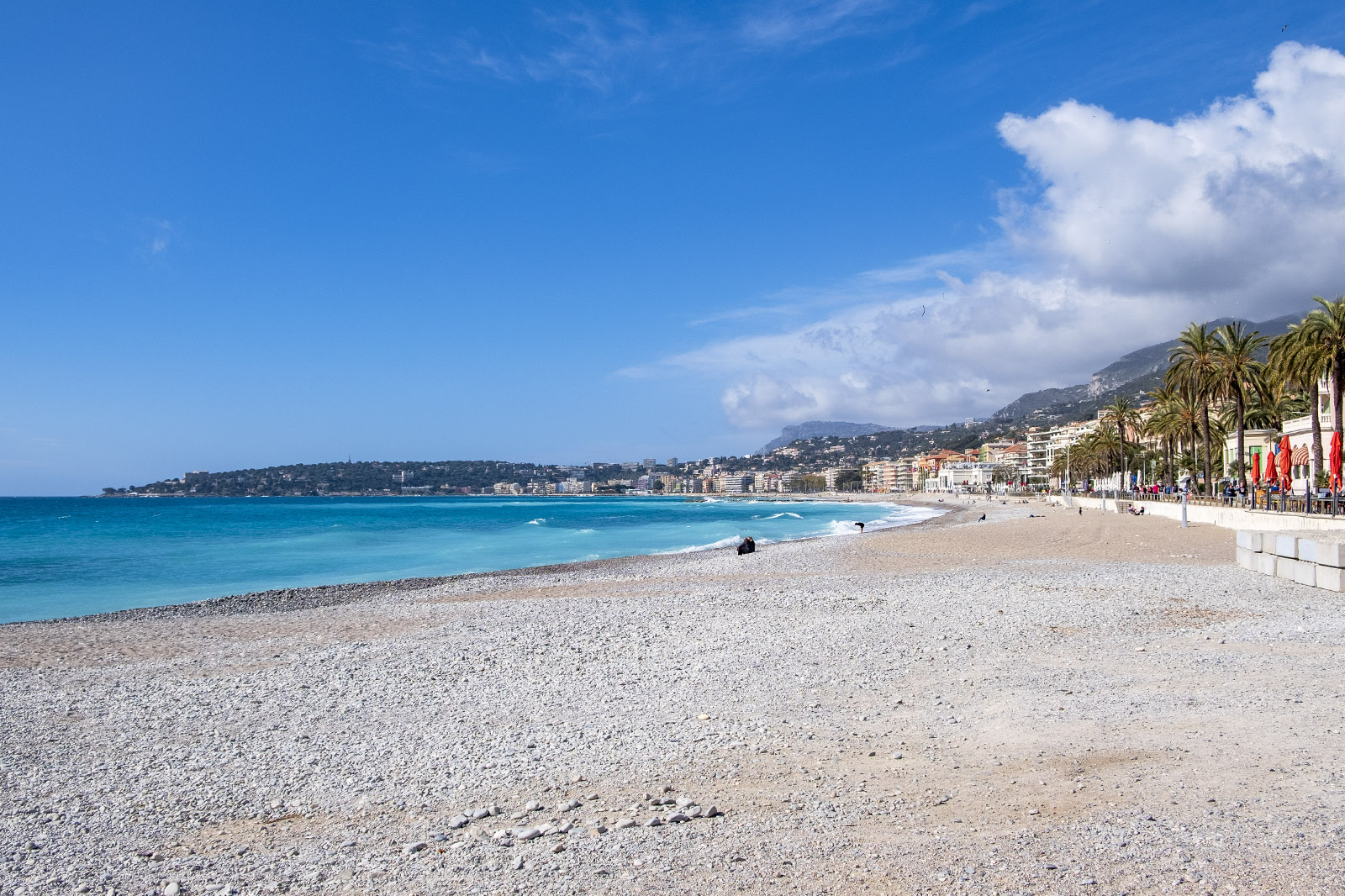 Strand i Menton Frankrike